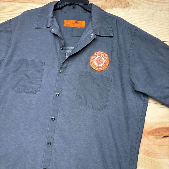 Indeed Brewing Company Mens XL Gray Button Up Short Sleeve Minneapolis Minnesota - Picture 4 of 15